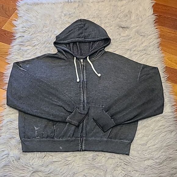 SO womens gray the favorite full zip hoodie oversized sweatshirt‎ size xl - Picture 1 of 8